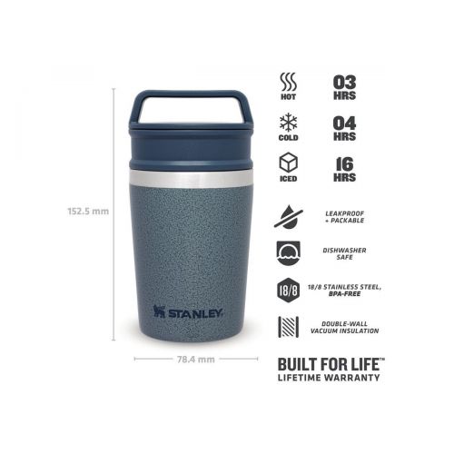 Stanley ADVENTURE SHORTSTACK TRAVEL MUG 8oz/230ml Hammertone Ice